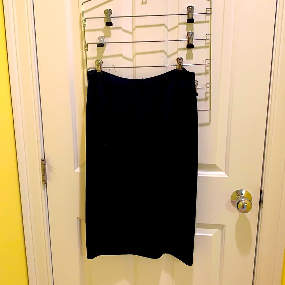 Vintage St. John Navy Blue Knit Skirt